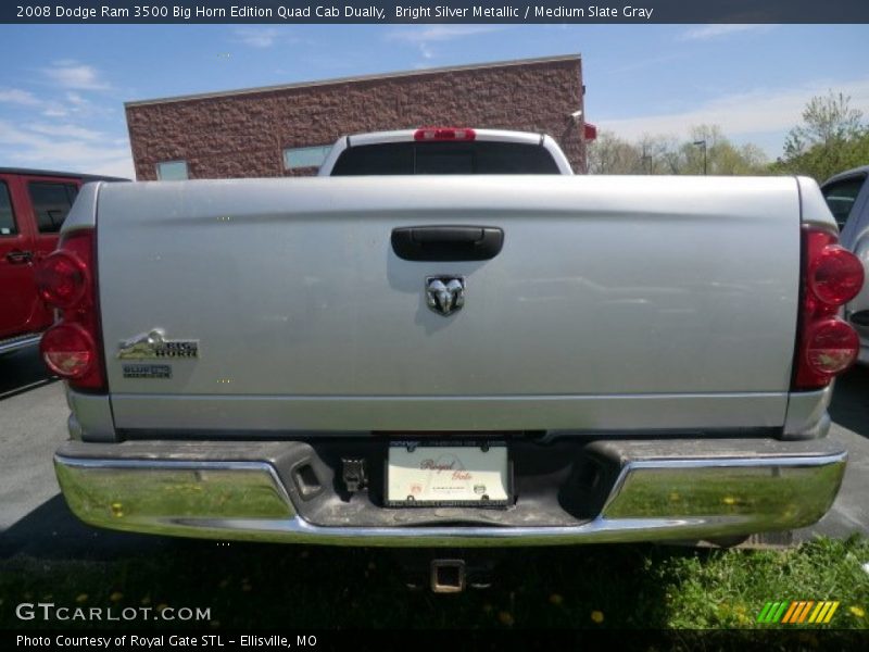 Bright Silver Metallic / Medium Slate Gray 2008 Dodge Ram 3500 Big Horn Edition Quad Cab Dually