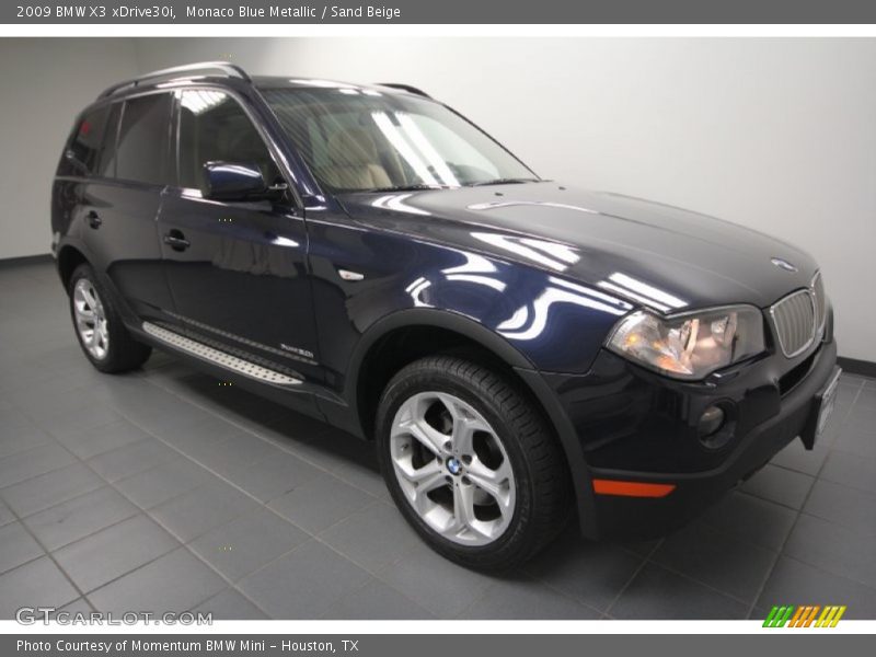 Monaco Blue Metallic / Sand Beige 2009 BMW X3 xDrive30i