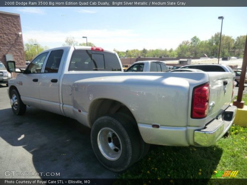 Bright Silver Metallic / Medium Slate Gray 2008 Dodge Ram 3500 Big Horn Edition Quad Cab Dually