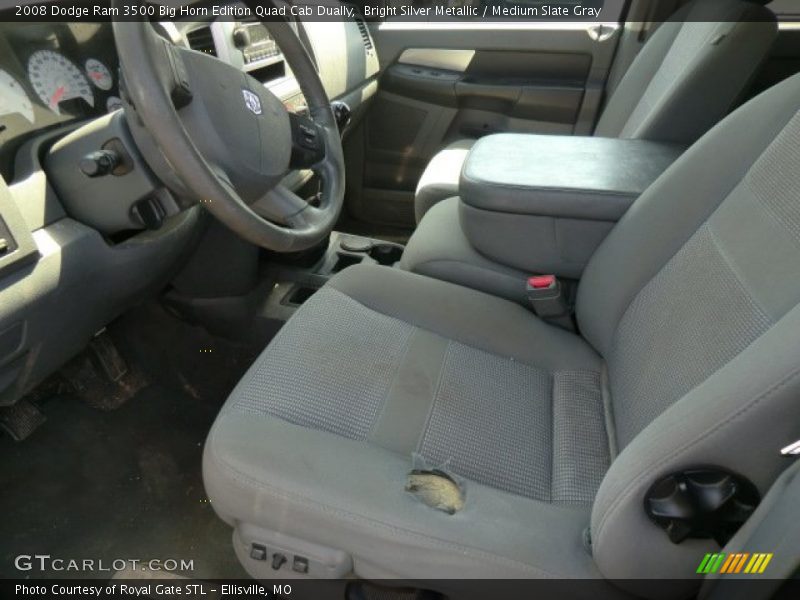 Bright Silver Metallic / Medium Slate Gray 2008 Dodge Ram 3500 Big Horn Edition Quad Cab Dually