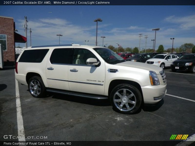 White Diamond / Cocoa/Light Cashmere 2007 Cadillac Escalade ESV AWD