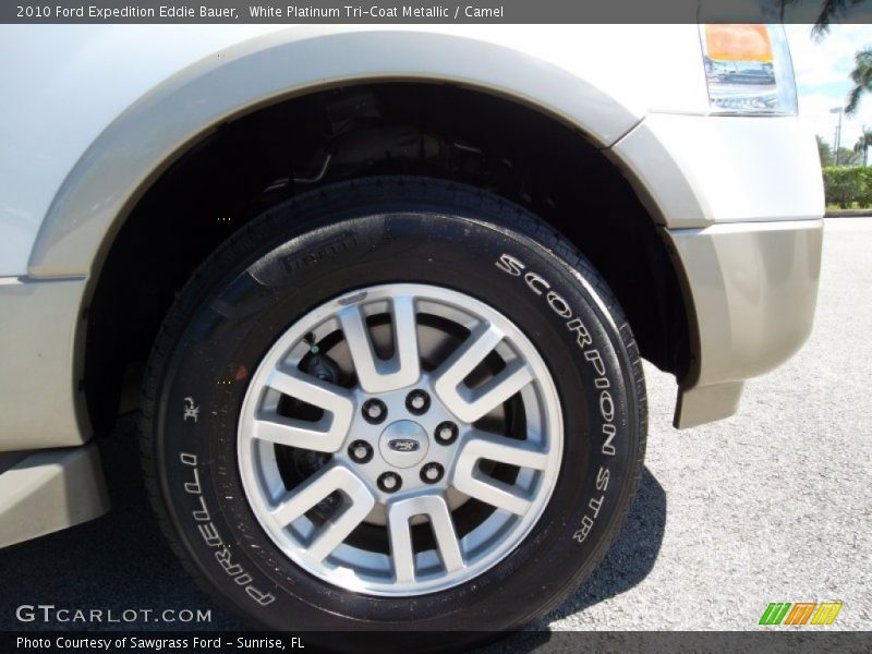 White Platinum Tri-Coat Metallic / Camel 2010 Ford Expedition Eddie Bauer