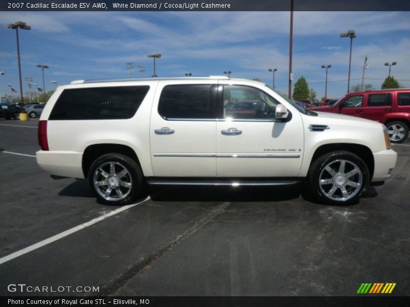 White Diamond / Cocoa/Light Cashmere 2007 Cadillac Escalade ESV AWD