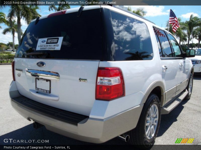 White Platinum Tri-Coat Metallic / Camel 2010 Ford Expedition Eddie Bauer