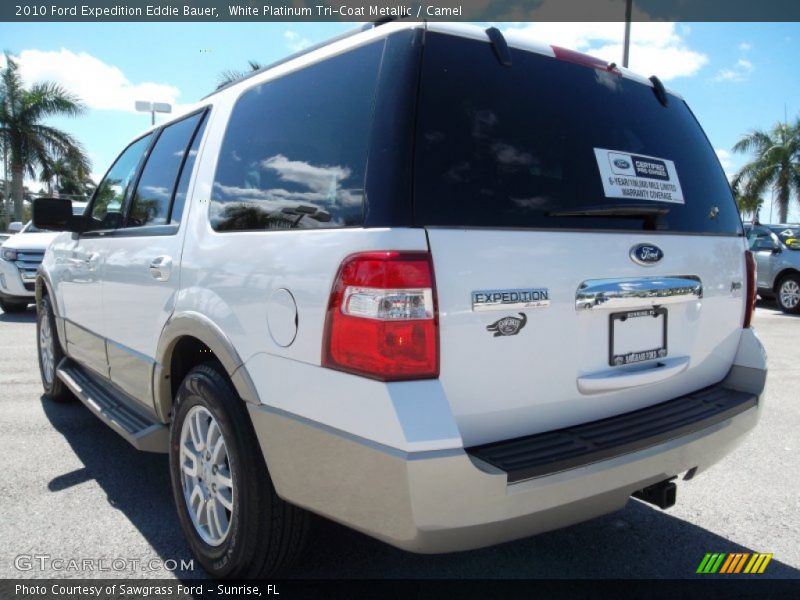 White Platinum Tri-Coat Metallic / Camel 2010 Ford Expedition Eddie Bauer