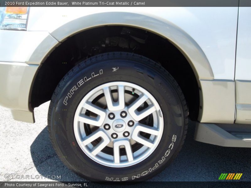 White Platinum Tri-Coat Metallic / Camel 2010 Ford Expedition Eddie Bauer