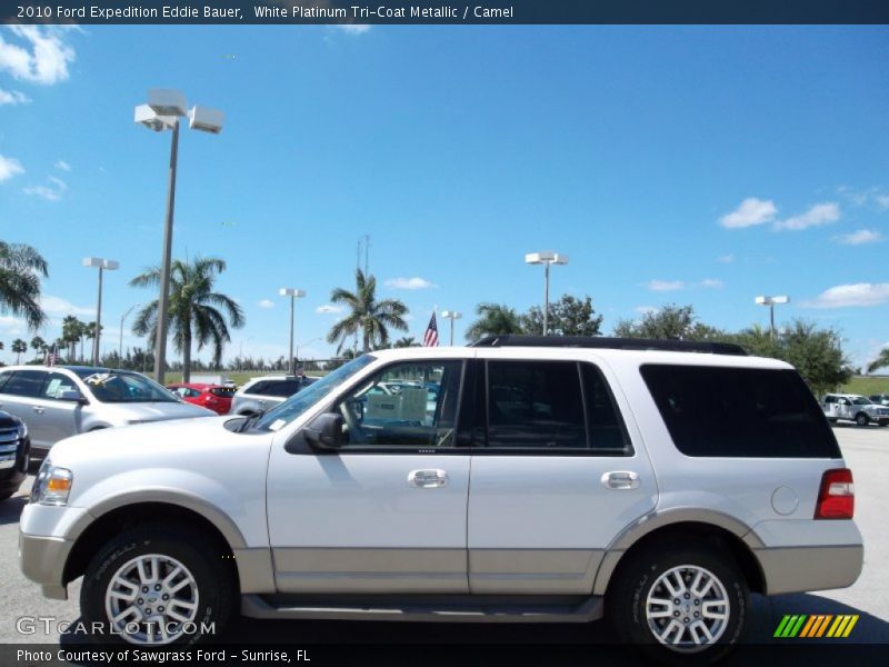 White Platinum Tri-Coat Metallic / Camel 2010 Ford Expedition Eddie Bauer