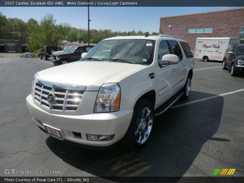 White Diamond / Cocoa/Light Cashmere 2007 Cadillac Escalade ESV AWD