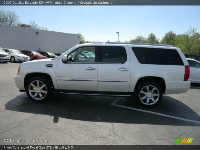 White Diamond / Cocoa/Light Cashmere 2007 Cadillac Escalade ESV AWD