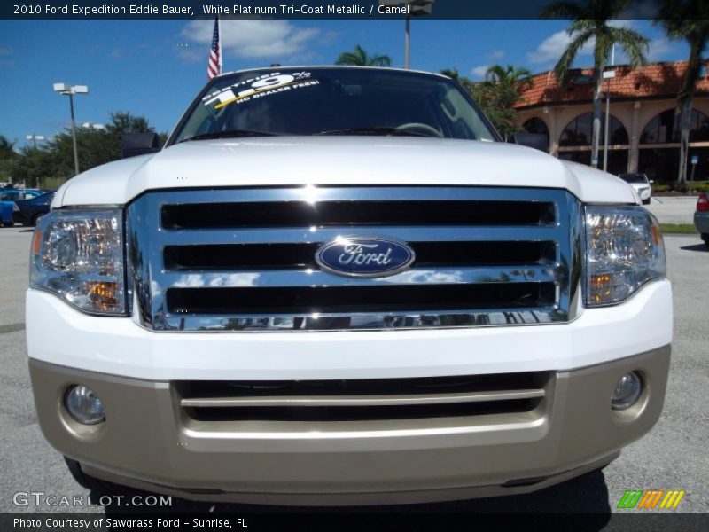 White Platinum Tri-Coat Metallic / Camel 2010 Ford Expedition Eddie Bauer