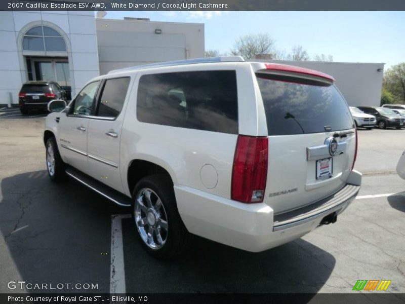White Diamond / Cocoa/Light Cashmere 2007 Cadillac Escalade ESV AWD