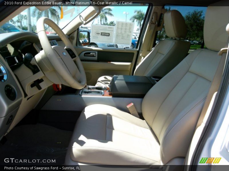 White Platinum Tri-Coat Metallic / Camel 2010 Ford Expedition Eddie Bauer
