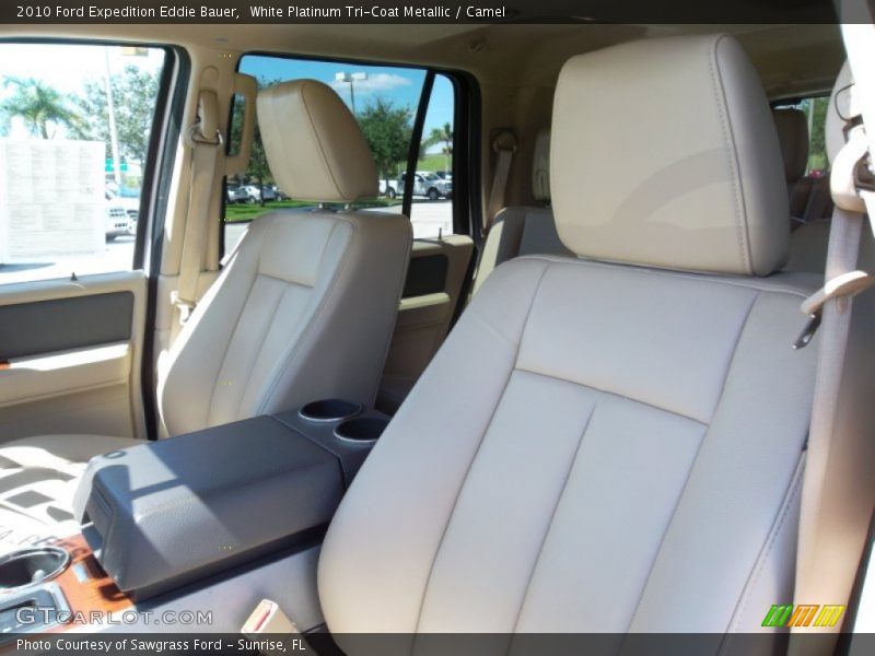 White Platinum Tri-Coat Metallic / Camel 2010 Ford Expedition Eddie Bauer