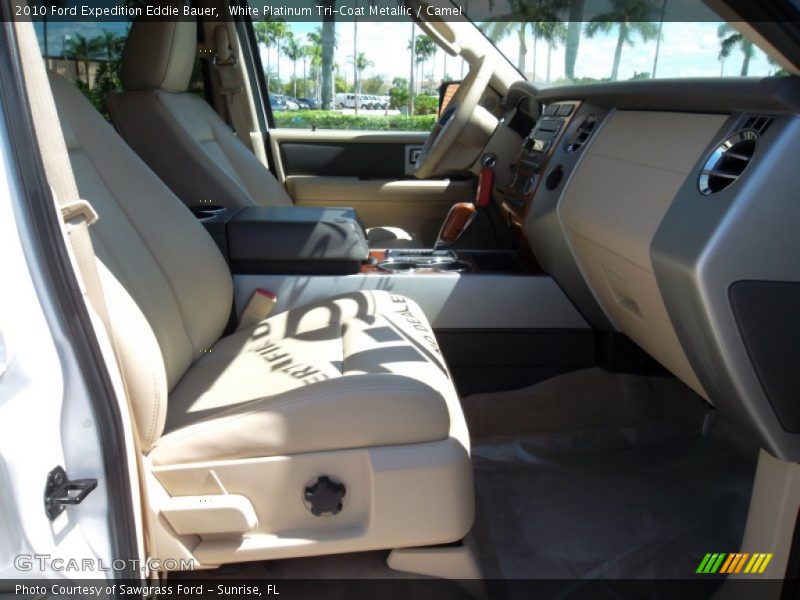 White Platinum Tri-Coat Metallic / Camel 2010 Ford Expedition Eddie Bauer