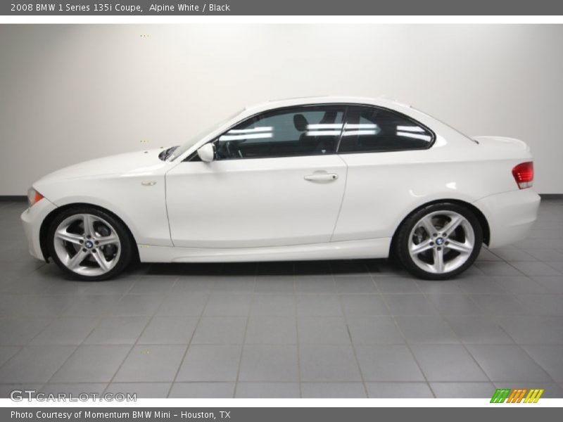 Alpine White / Black 2008 BMW 1 Series 135i Coupe