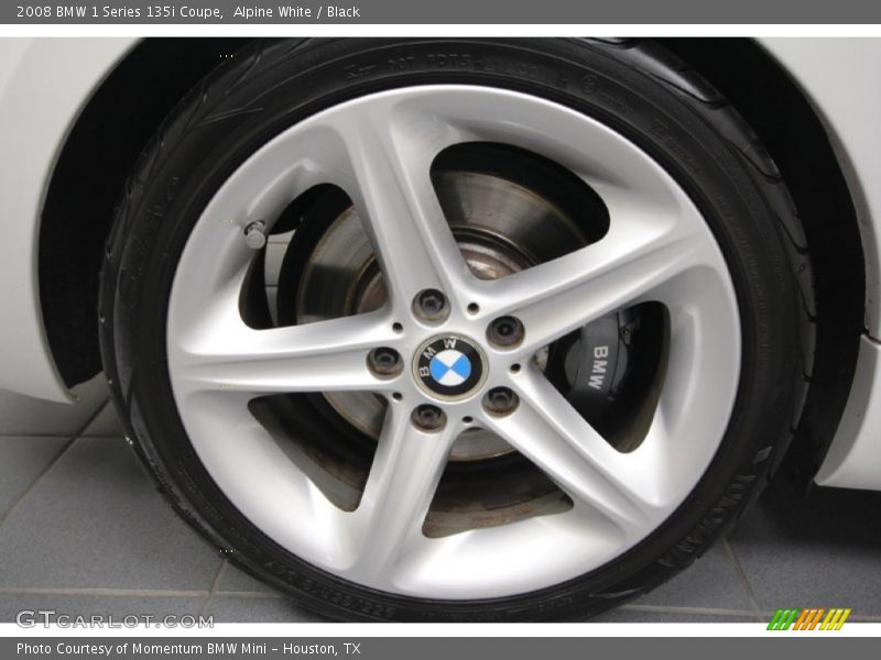 Alpine White / Black 2008 BMW 1 Series 135i Coupe