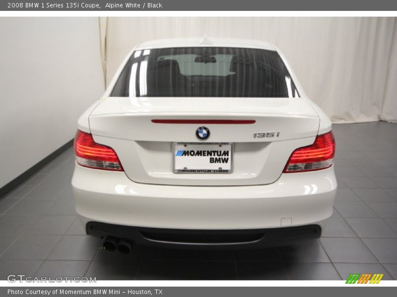 Alpine White / Black 2008 BMW 1 Series 135i Coupe