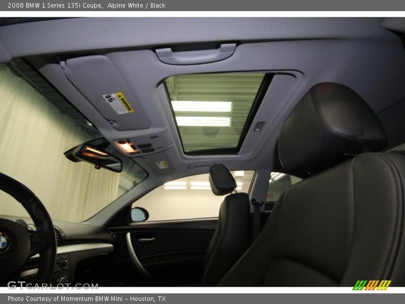 Alpine White / Black 2008 BMW 1 Series 135i Coupe