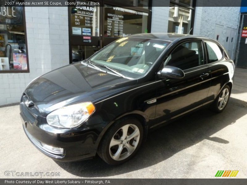 Ebony Black / Black 2007 Hyundai Accent SE Coupe