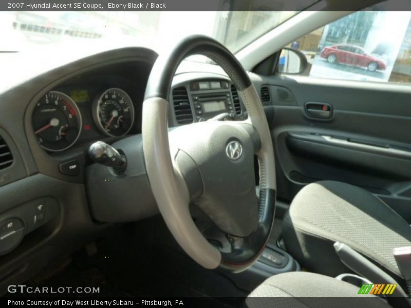 Ebony Black / Black 2007 Hyundai Accent SE Coupe