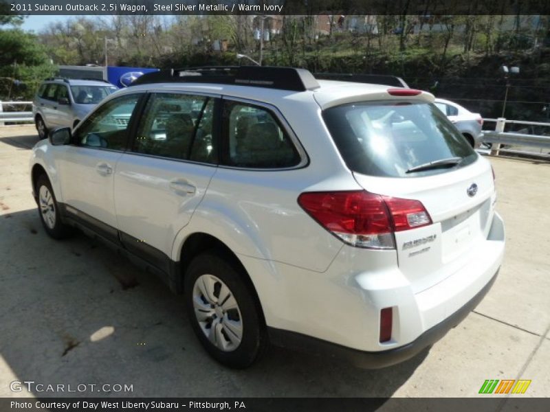 Steel Silver Metallic / Warm Ivory 2011 Subaru Outback 2.5i Wagon