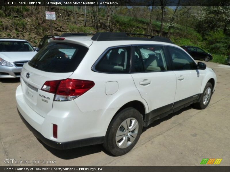 Steel Silver Metallic / Warm Ivory 2011 Subaru Outback 2.5i Wagon