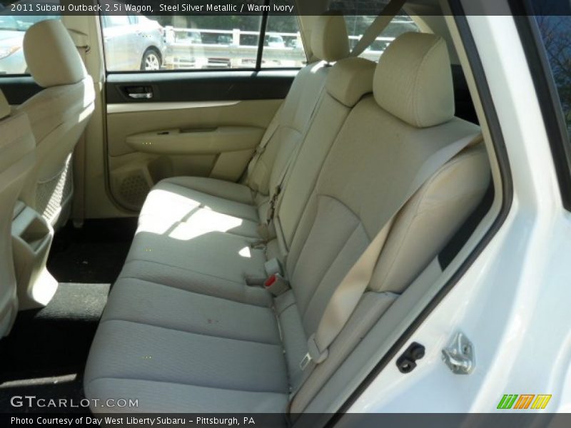 Steel Silver Metallic / Warm Ivory 2011 Subaru Outback 2.5i Wagon