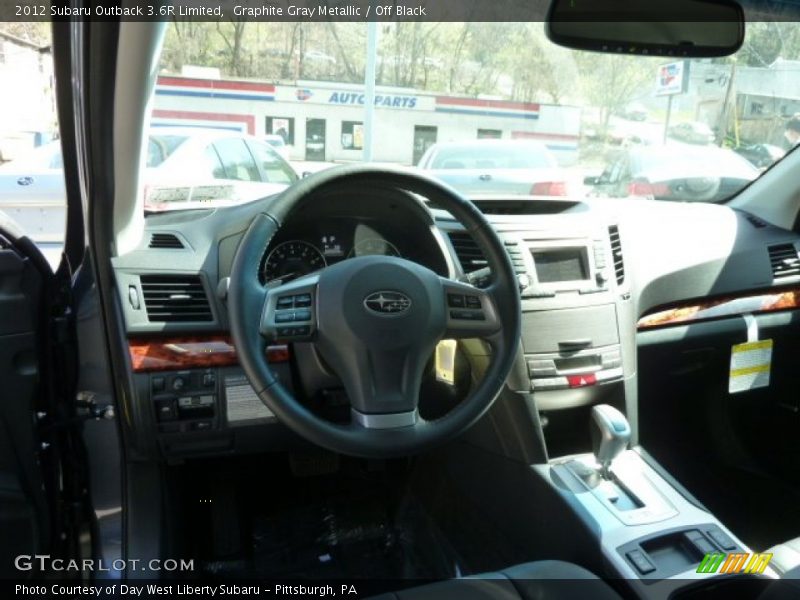 Graphite Gray Metallic / Off Black 2012 Subaru Outback 3.6R Limited