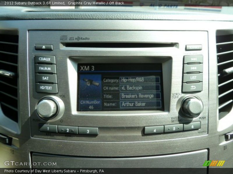 Graphite Gray Metallic / Off Black 2012 Subaru Outback 3.6R Limited