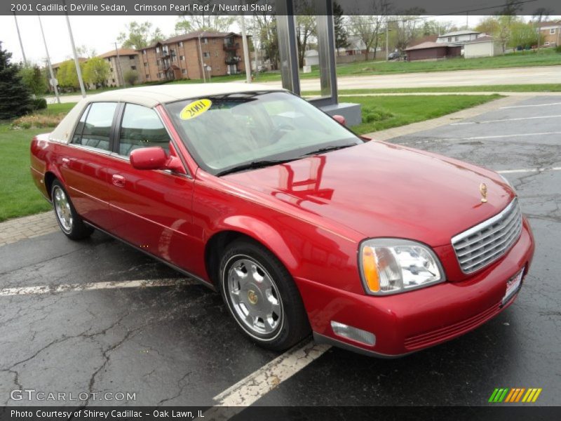 Crimson Pearl Red / Neutral Shale 2001 Cadillac DeVille Sedan