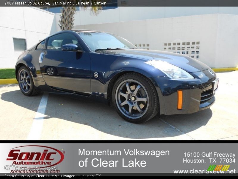 San Marino Blue Pearl / Carbon 2007 Nissan 350Z Coupe
