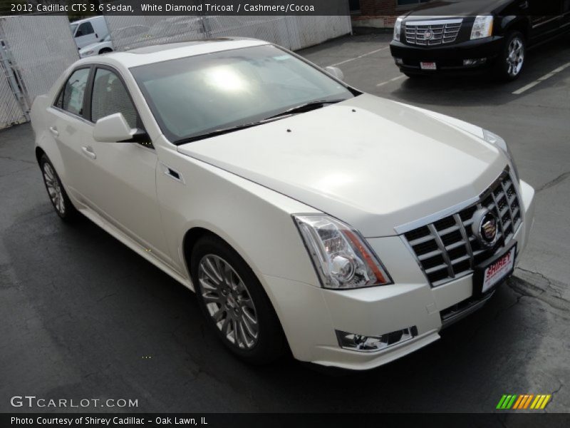 White Diamond Tricoat / Cashmere/Cocoa 2012 Cadillac CTS 3.6 Sedan