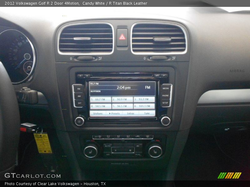 Candy White / R Titan Black Leather 2012 Volkswagen Golf R 2 Door 4Motion