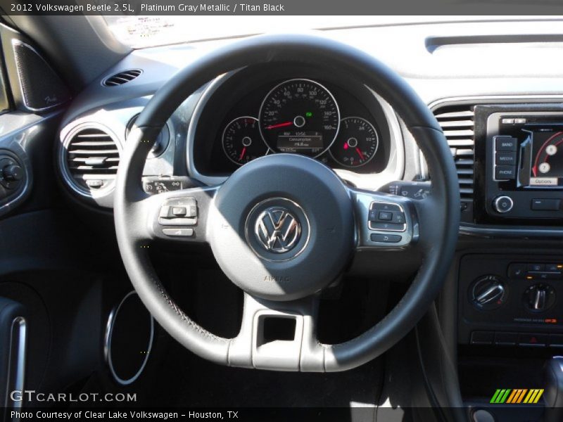 Platinum Gray Metallic / Titan Black 2012 Volkswagen Beetle 2.5L