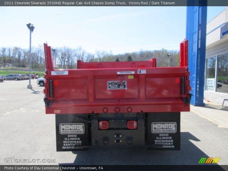 Victory Red / Dark Titanium 2011 Chevrolet Silverado 3500HD Regular Cab 4x4 Chassis Dump Truck