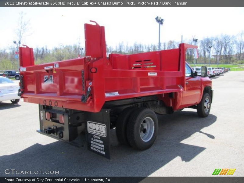 Victory Red / Dark Titanium 2011 Chevrolet Silverado 3500HD Regular Cab 4x4 Chassis Dump Truck
