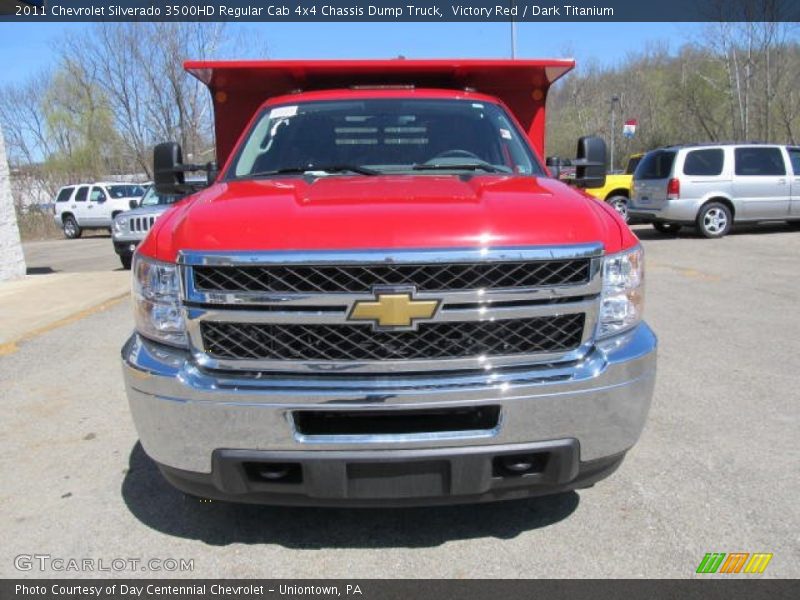 Victory Red / Dark Titanium 2011 Chevrolet Silverado 3500HD Regular Cab 4x4 Chassis Dump Truck