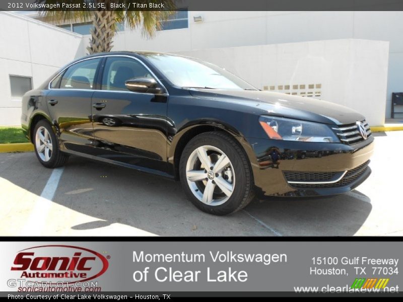 Black / Titan Black 2012 Volkswagen Passat 2.5L SE