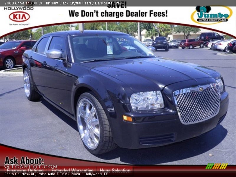 Brilliant Black Crystal Pearl / Dark Slate Gray 2008 Chrysler 300 LX