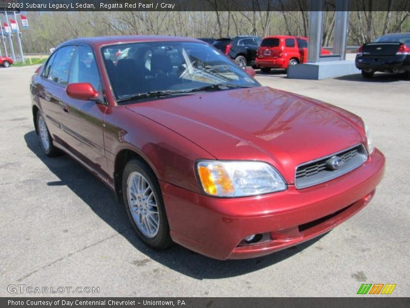 Regatta Red Pearl / Gray 2003 Subaru Legacy L Sedan