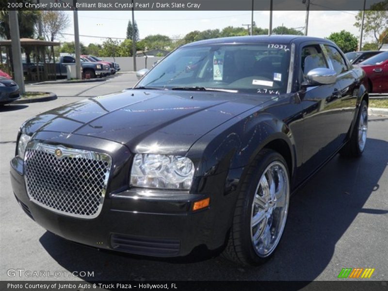 Brilliant Black Crystal Pearl / Dark Slate Gray 2008 Chrysler 300 LX