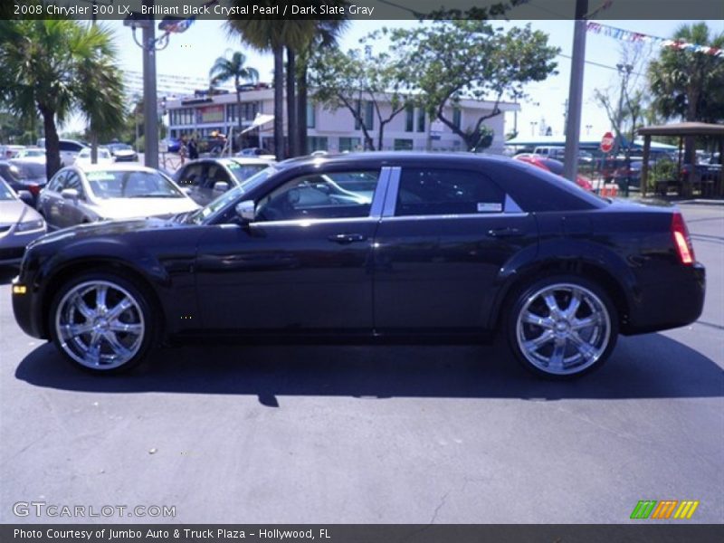 Brilliant Black Crystal Pearl / Dark Slate Gray 2008 Chrysler 300 LX