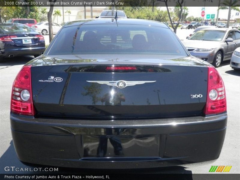 Brilliant Black Crystal Pearl / Dark Slate Gray 2008 Chrysler 300 LX