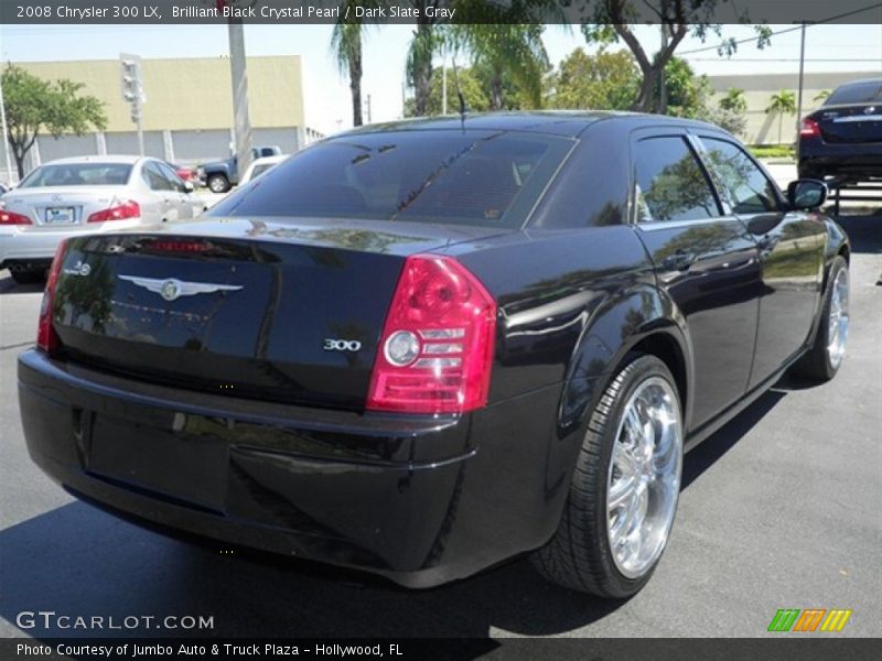 Brilliant Black Crystal Pearl / Dark Slate Gray 2008 Chrysler 300 LX