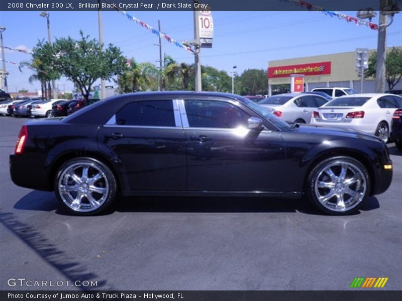 Brilliant Black Crystal Pearl / Dark Slate Gray 2008 Chrysler 300 LX
