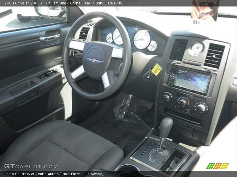 Brilliant Black Crystal Pearl / Dark Slate Gray 2008 Chrysler 300 LX