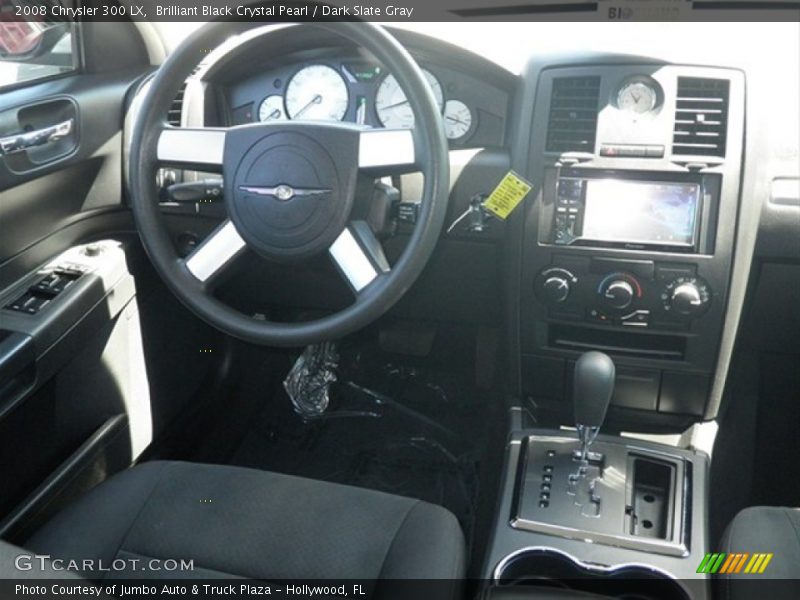 Brilliant Black Crystal Pearl / Dark Slate Gray 2008 Chrysler 300 LX