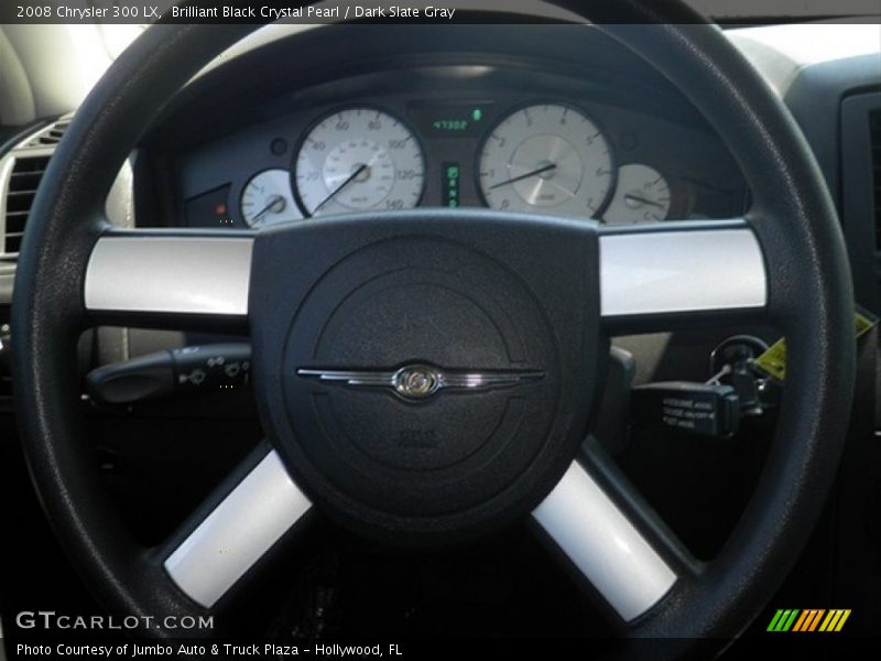Brilliant Black Crystal Pearl / Dark Slate Gray 2008 Chrysler 300 LX