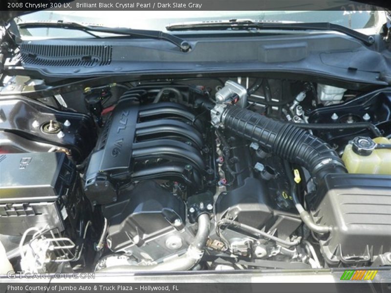 Brilliant Black Crystal Pearl / Dark Slate Gray 2008 Chrysler 300 LX