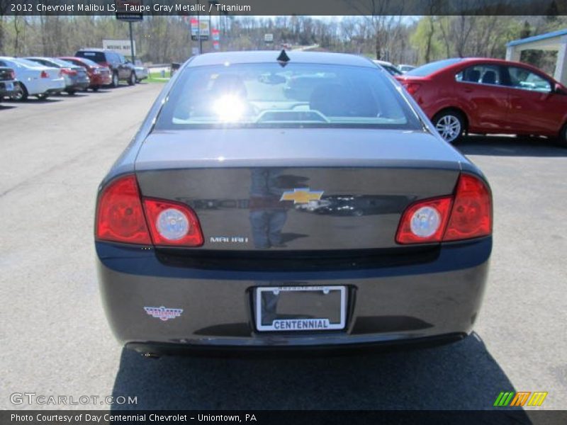 Taupe Gray Metallic / Titanium 2012 Chevrolet Malibu LS